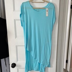 Chico's Aqua Layered Asymmetrical Tunic